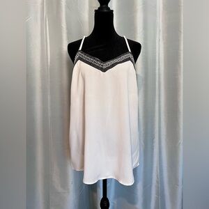 Elegant White and Black Women's Top